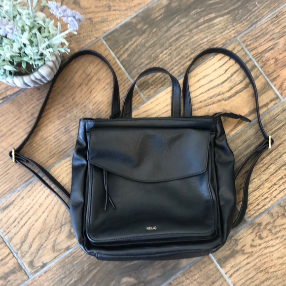 Relic Bags Relic Black Vegan Leather Backpack Purse Poshmark